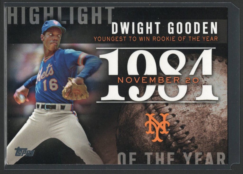 2015 Topps Update Series #H-79 Dwight Gooden Highlight of the Year insert front