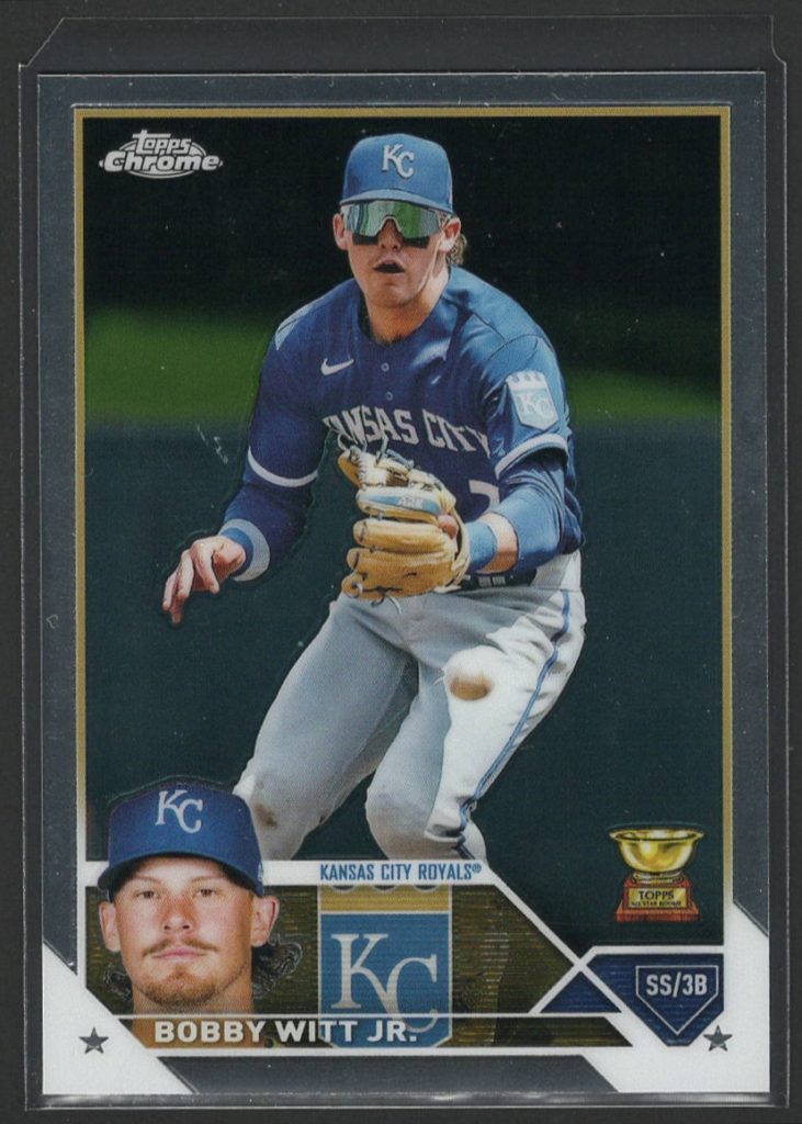 2023 Topps Chrome #176 Bobby Witt Jr. Rookie Cup front