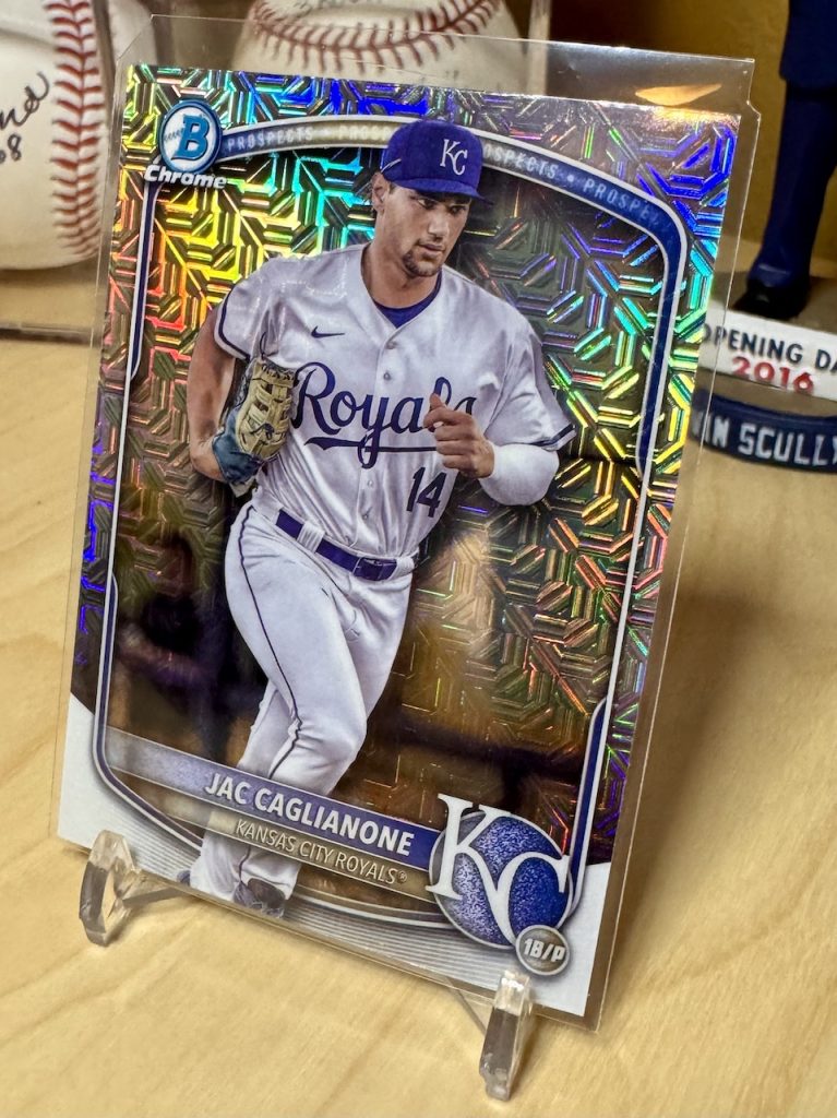 2025 Bowman #BCP-103 Jac Caglianone Bowman Chrome Prospects Mojo Refractor parallel reflection