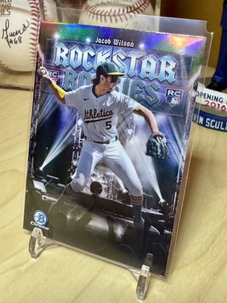 2025 Bowman #RR-16 Jacob Wilson Rookie Chrome Rockstar Rookies insert reflection