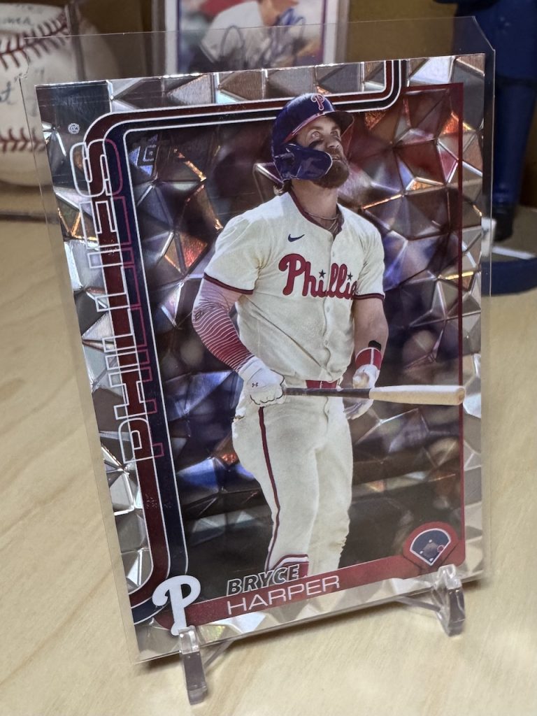 2025 Topps #250 Bryce Harper Diamante Foil reflection