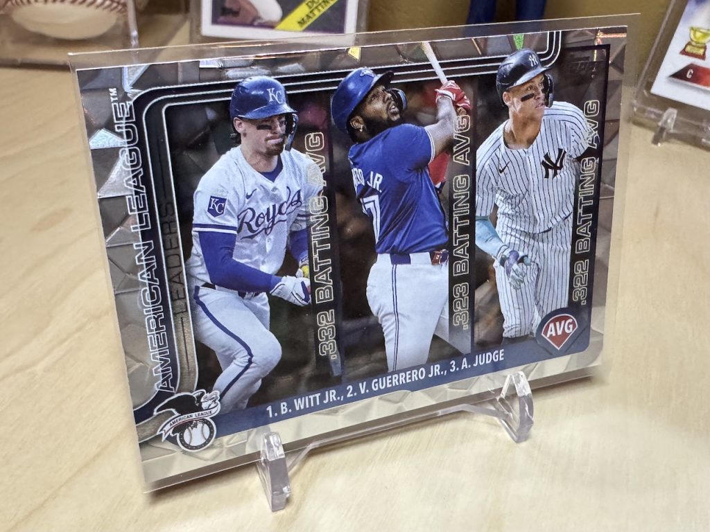 2025 Topps #345 Witt Jr. Guerrero Jr. Judge Diamante Foil reflection