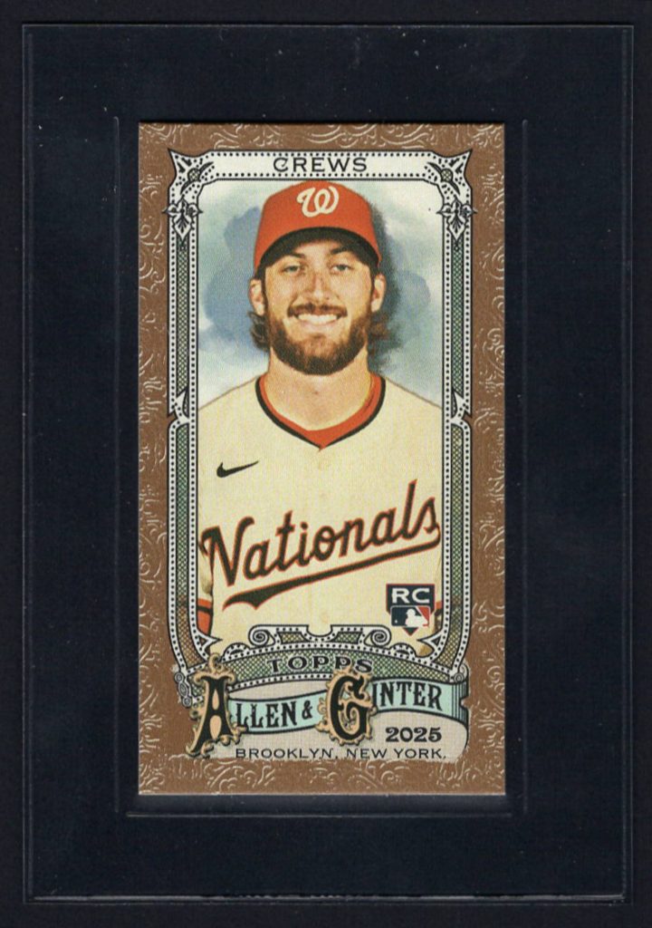 2025 Topps Allen & Ginter #120 Dylan Crews Rookie Mini Gold Border front
