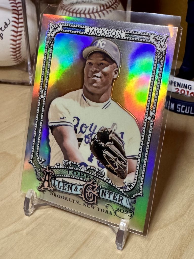 2025 Topps Allen & Ginter #18 Bo Jackson Refractor reflection