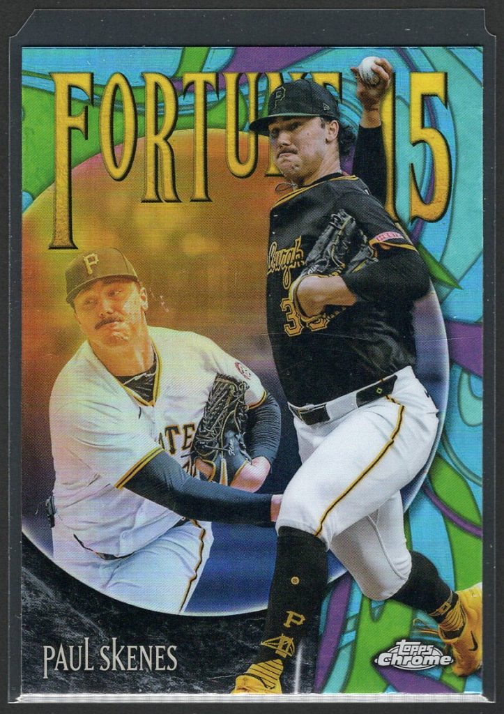 2025 Topps Chrome #F15-8 Paul Skenes Fortune 15 insert front