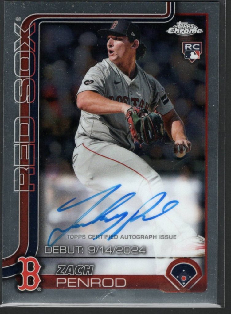 2025 Topps Chrome Update Series # CRDA-ZP Zach Penrod Rookie Real One Autograph front
