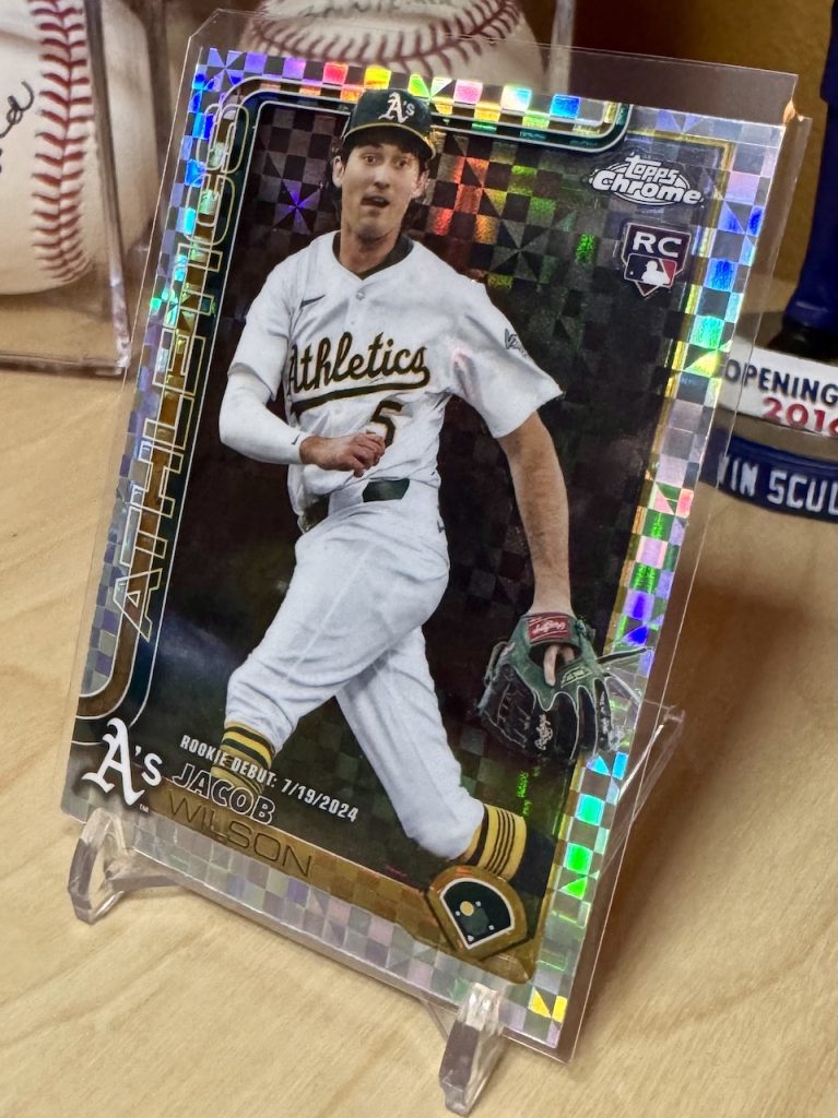 2025 Topps Chrome Update Series #USC150 Jacob Wilson Rookie X-Fractor reflection