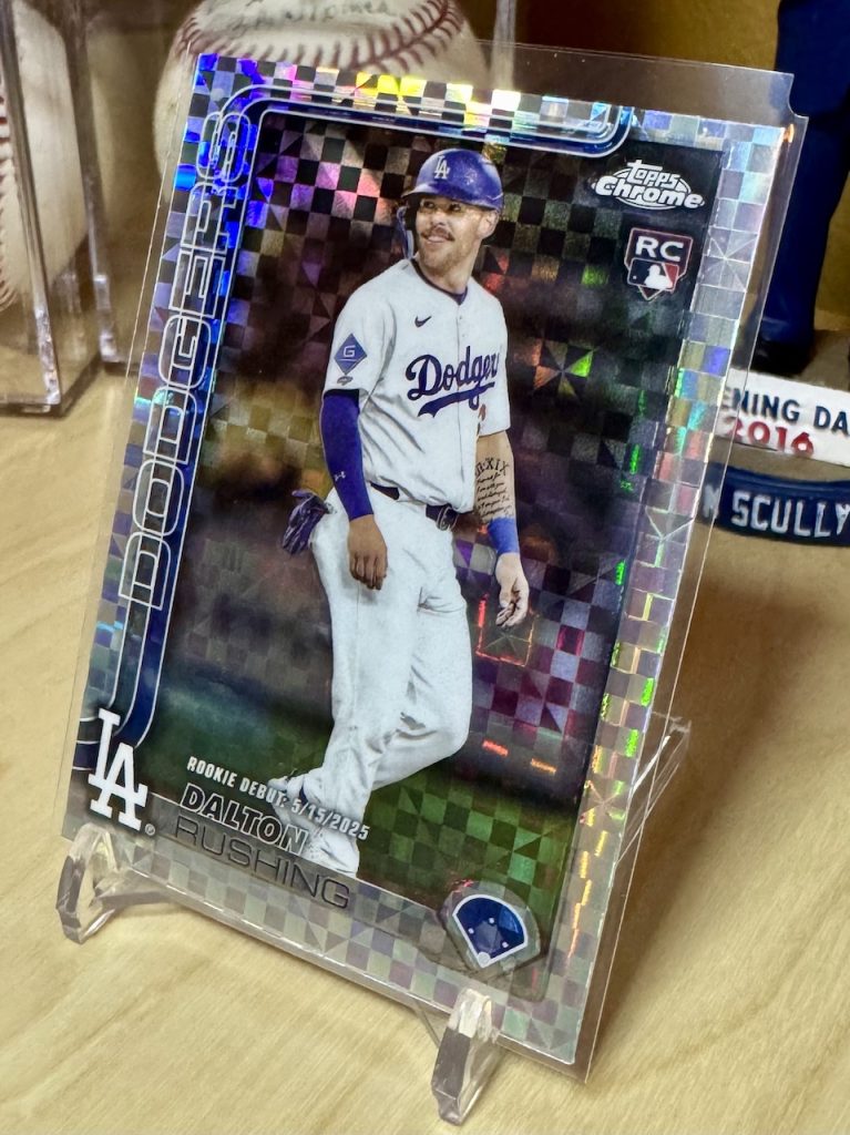2025 Topps Chrome Update Series #USC151 Dalton Rushing Rookie X-Fractor reflection