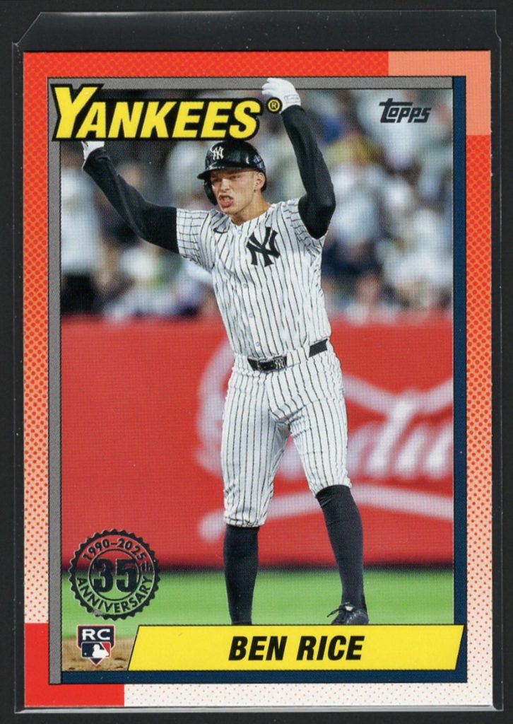 2025 Topps #T90-19 Ben Rice Rookie 1990 35th Anniversary front