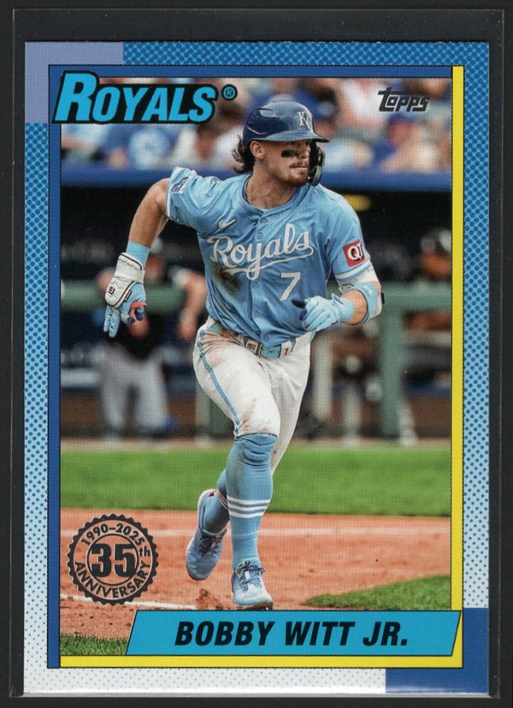 2025 Topps #T90-23 Bobby Witt Jr. 1990 35th Anniversary Insert front