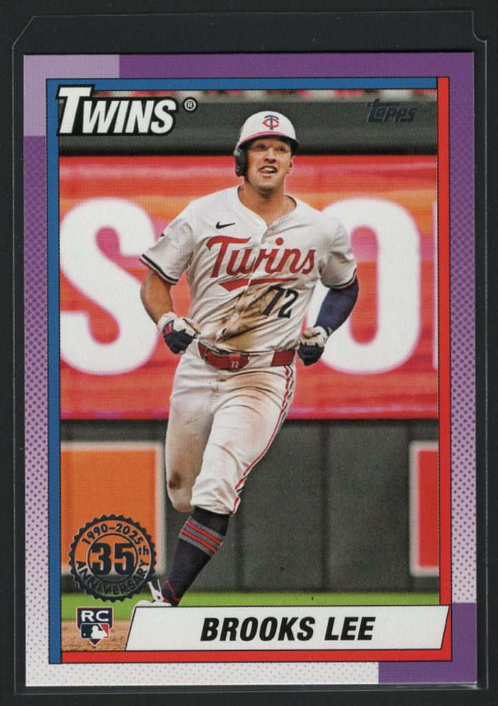 2025 Topps #T90-24 Brooks Lee Rookie 1990 35th Anniversary front