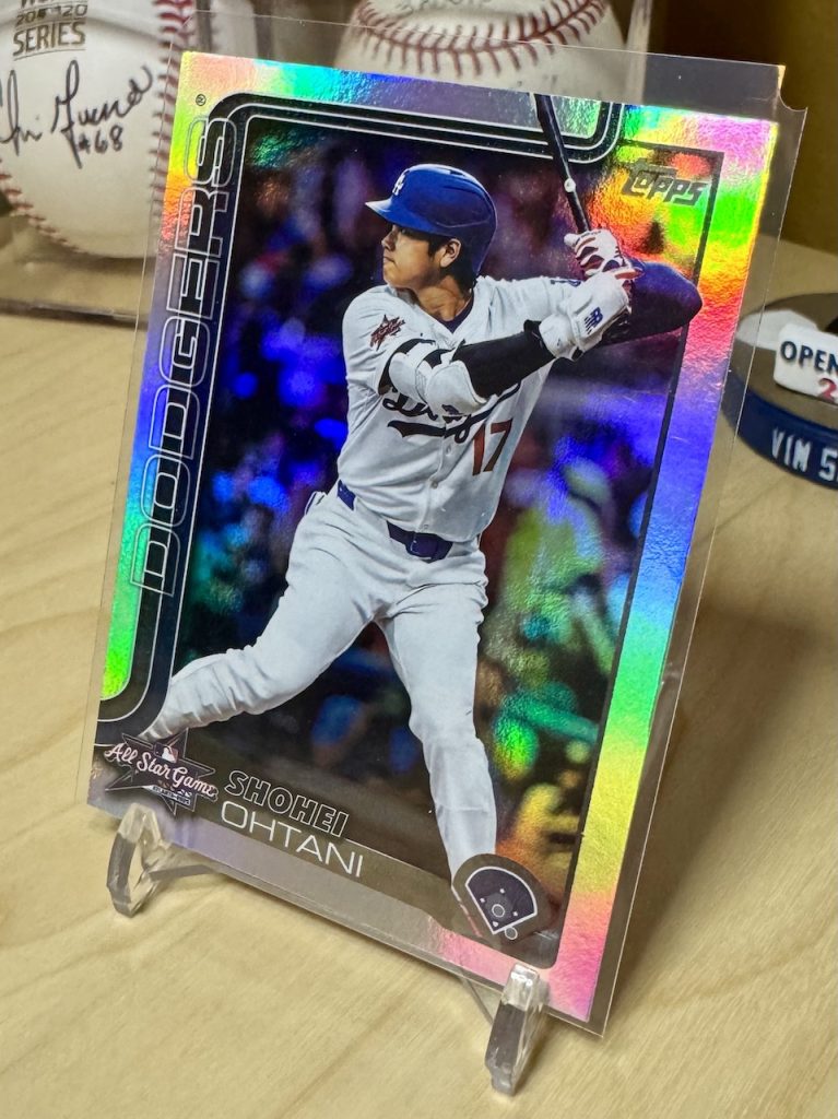 2025 Topps Update Series #ASG-1 Shohei Ohtani All-Star Game Foil insert reflection