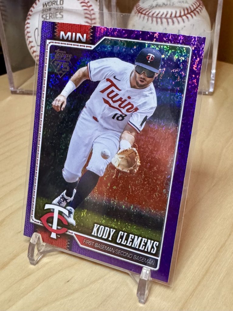 2026 Topps #85 Kody Clemens Purple Holo Foil /250 parallel reflection