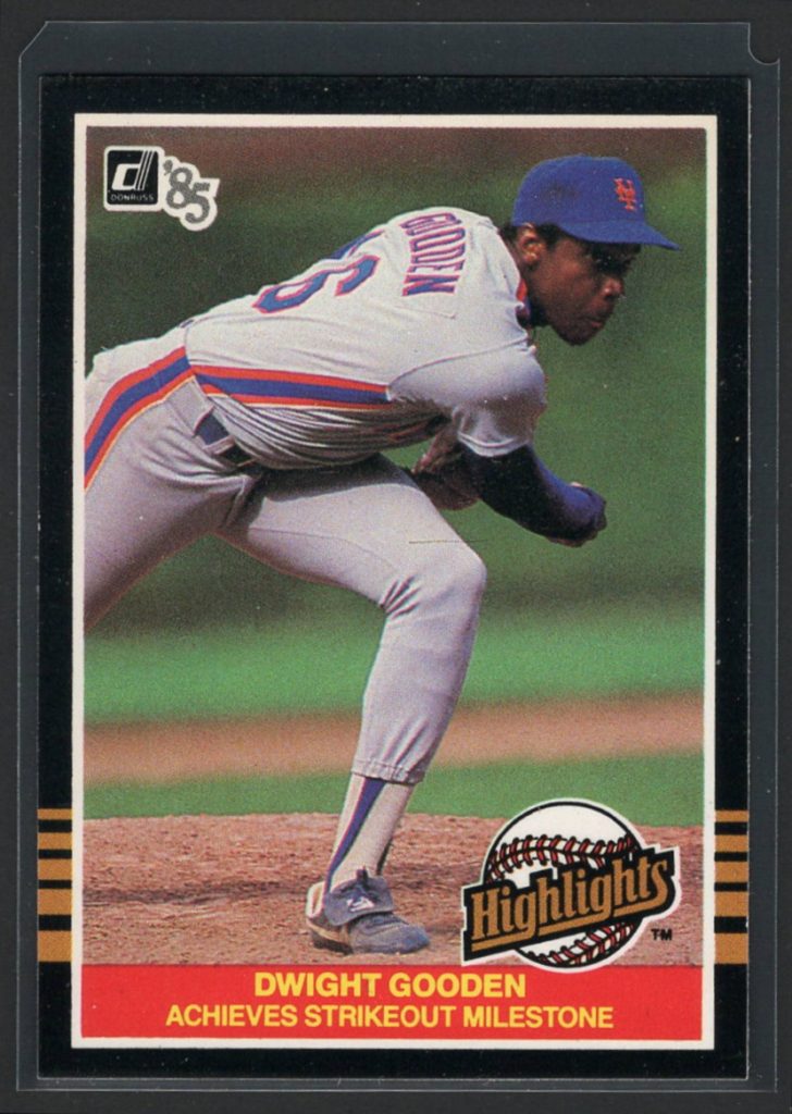 1985 Donruss Highlights #33 Dwight Gooden front
