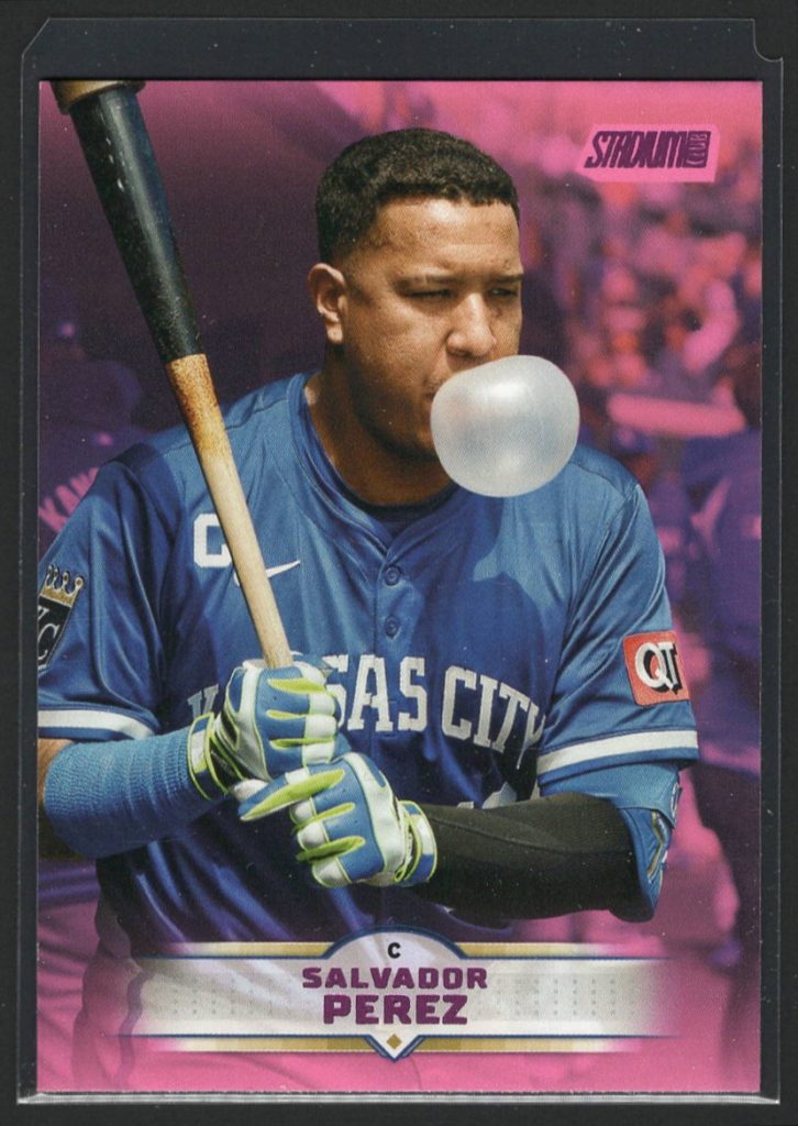 2025 Stadium Club #30 Salvador Perez Pink parallel front