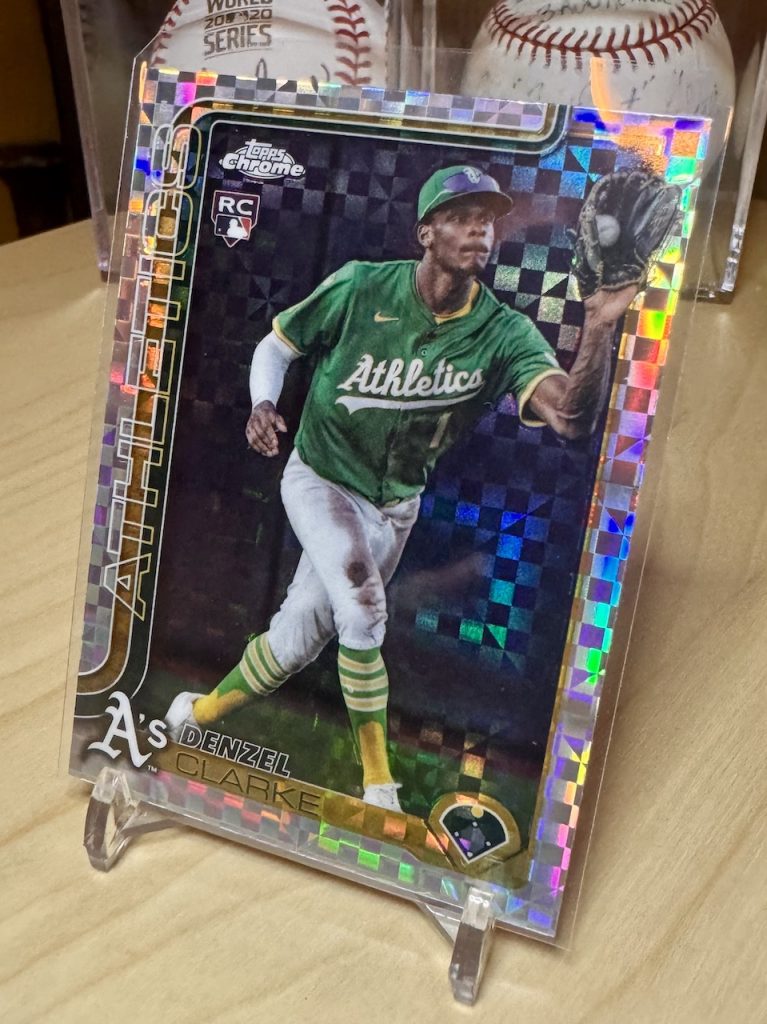 2025 Topps Chrome Update #USC15 Denzel Clarke Rookie X-Fractor parallel reflection