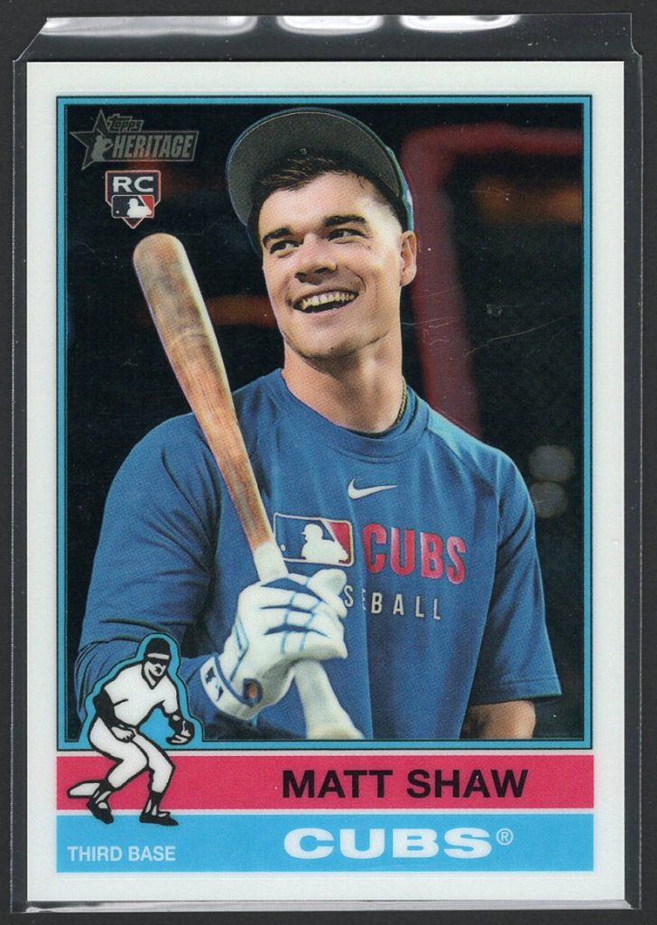 2025 Topps Heritage High Number #712 Matt Shaw Rookie Chrome SP front