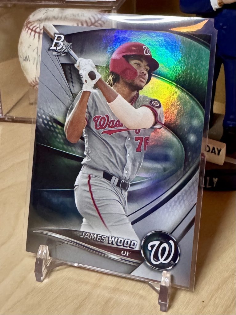 2022 Bowman Platinum #TOP-60 James Wood Top Prospects reflection