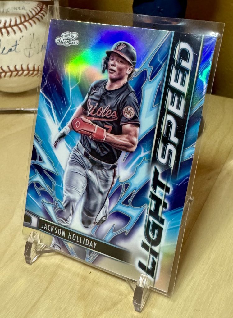 2025 Topps Cosmic Chrome #LS-11 Jackson Holliday Light Speed insert reflection
