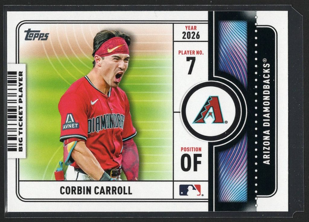 2026 Topps #BTP-6 Corbin Carroll Big Ticket Player insert front